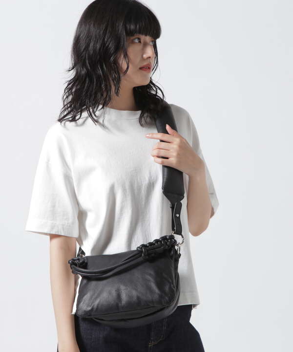 beautiful people/bean flap bag in soft cowhide