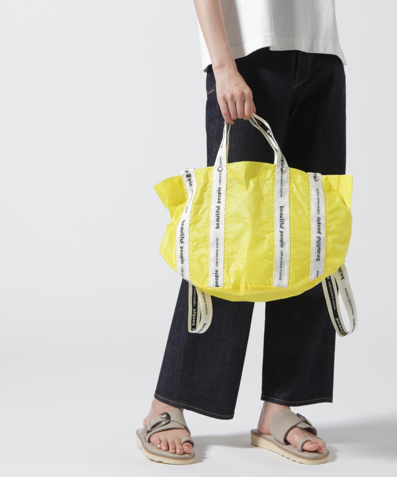 beautiful people/Sail cloth logo tape shift bag S | ROYAL FLASH