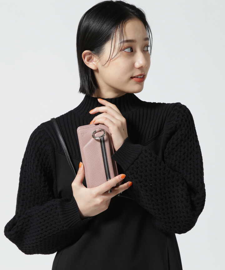 ajew/エジュー/【ひも付き マルチ対応 Mサイズ】zipphone case shoulder