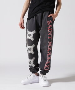 SAINT MICHAEL/セント マイケル/SWEAT PANTS EYEBALL/BLACK