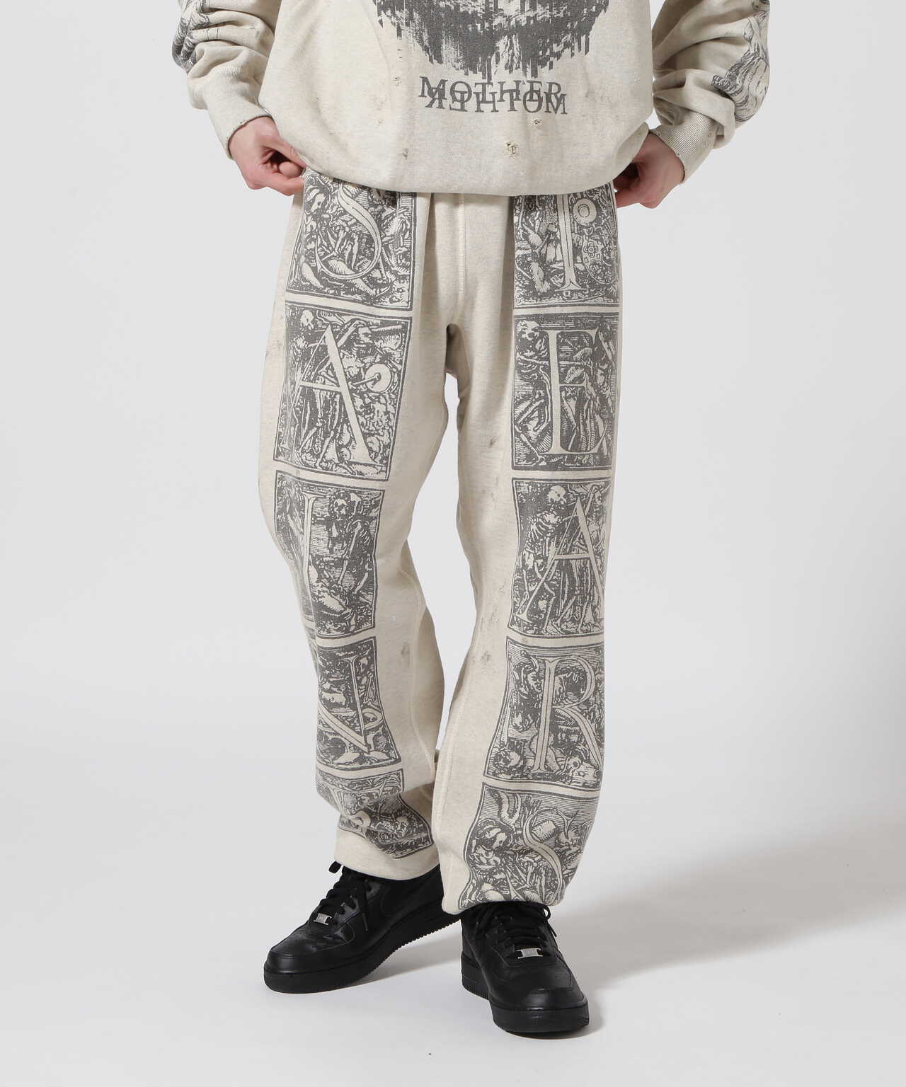 SAINT MICHAEL/セントマイケル/DENIM TEARS_SWEAT PANTS/MURAL/GREY ...