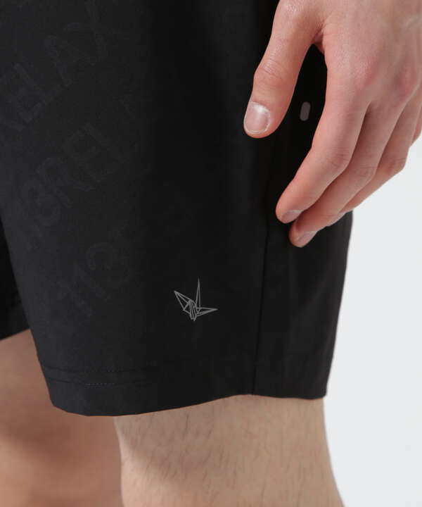 1PIU1UGUALE3 RELAX/RUNNING DIAGONAL LOGO SHORT