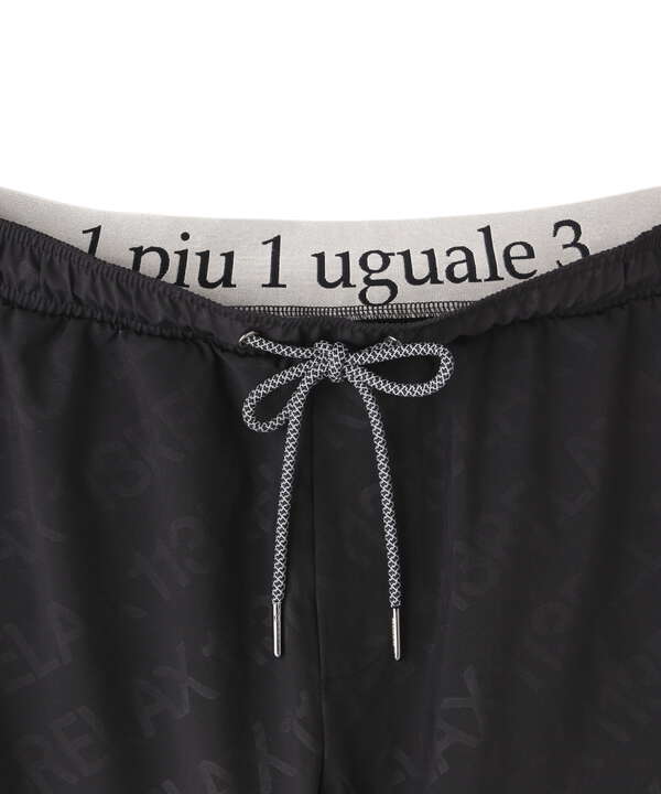 1PIU1UGUALE3 RELAX/RUNNING DIAGONAL LOGO SHORT