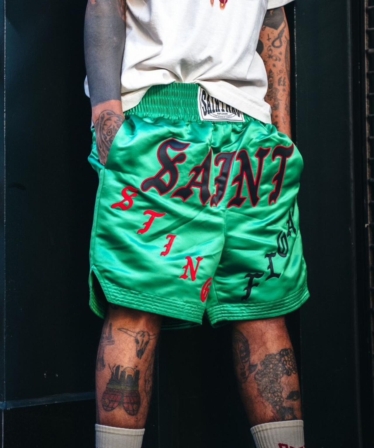 SAINT MICHAEL/セント マイケル/SHORTS/BOXING/GREEN | ROYAL FLASH ...