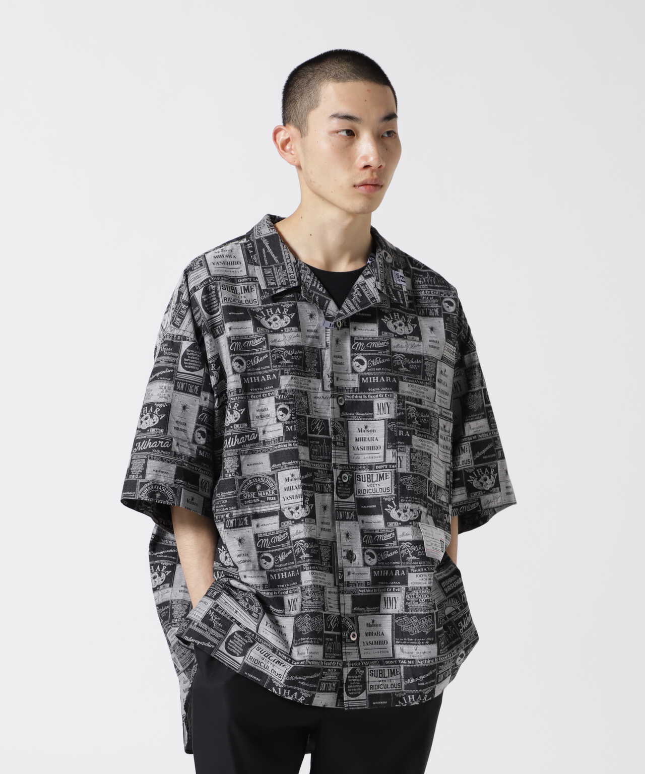 Maison MIHARAYASUHIRO/CLASSIC TAG JACQUARD H/S SHIRT | ROYAL FLASH