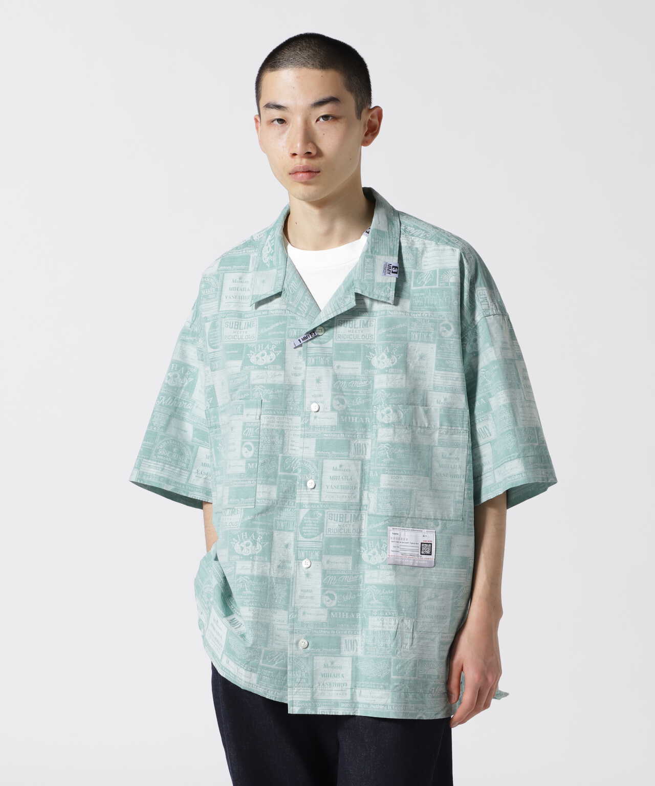 Maison MIHARAYASUHIRO/CLASSIC TAG JACQUARD H/S SHIRT | ROYAL FLASH