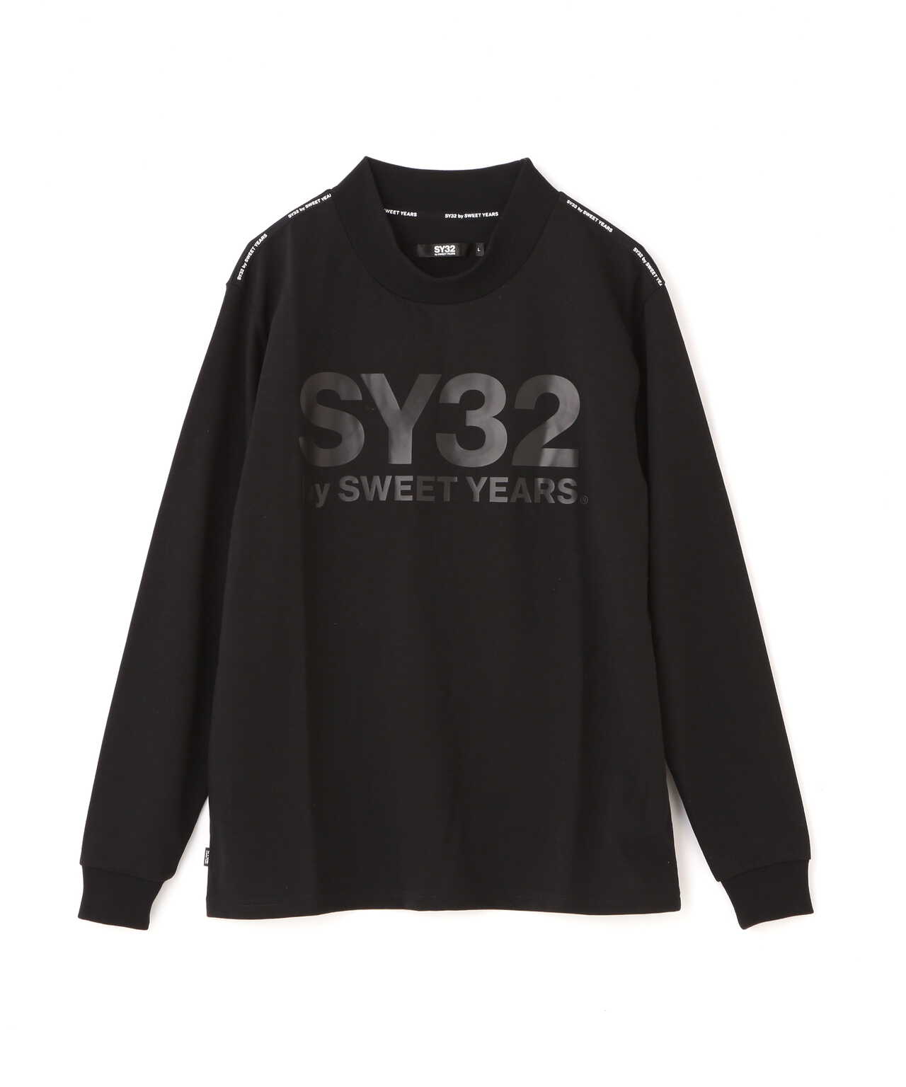 SY32 by SWEETYEARS /MOCK NECK LOGO L/S TEE