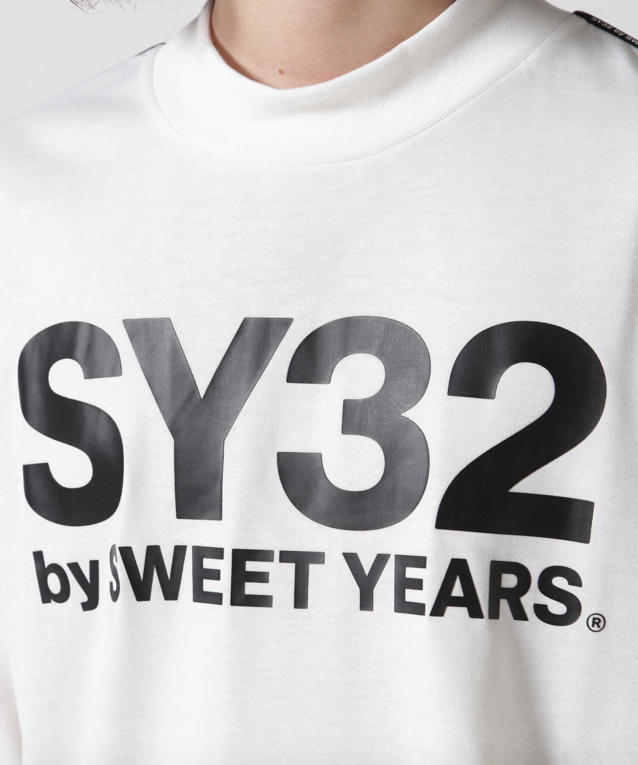 SY32 by SWEETYEARS /MOCK NECK LOGO L/S TEE | ROYAL FLASH