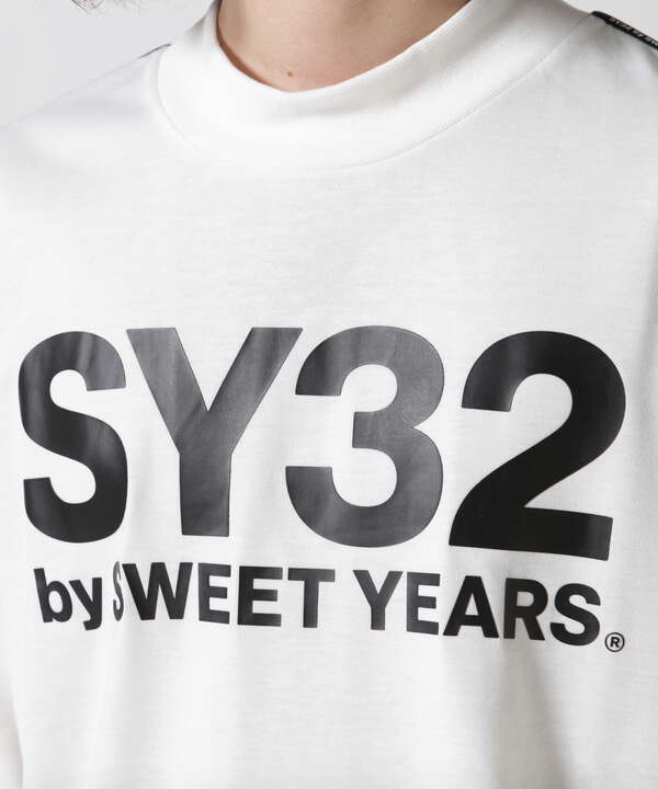 SY32 by SWEETYEARS /MOCK NECK LOGO L/S TEE