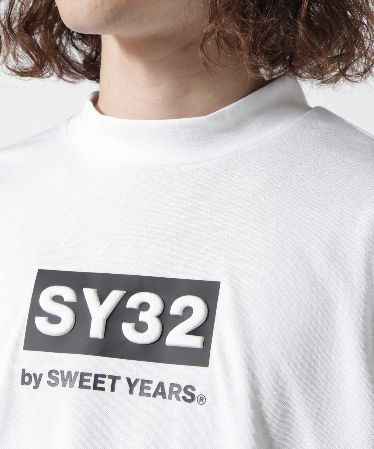 SY32 by SWEETYEARS /MOCK NECK CRIMPING L/S TEE | ROYAL FLASH