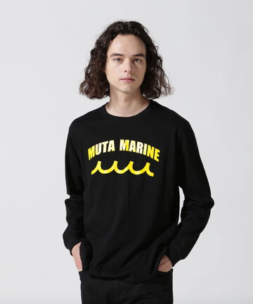 muta MARINE/ムータ マリン/別注 ACANTHUSコラボカレッジロゴLS Tシャツ