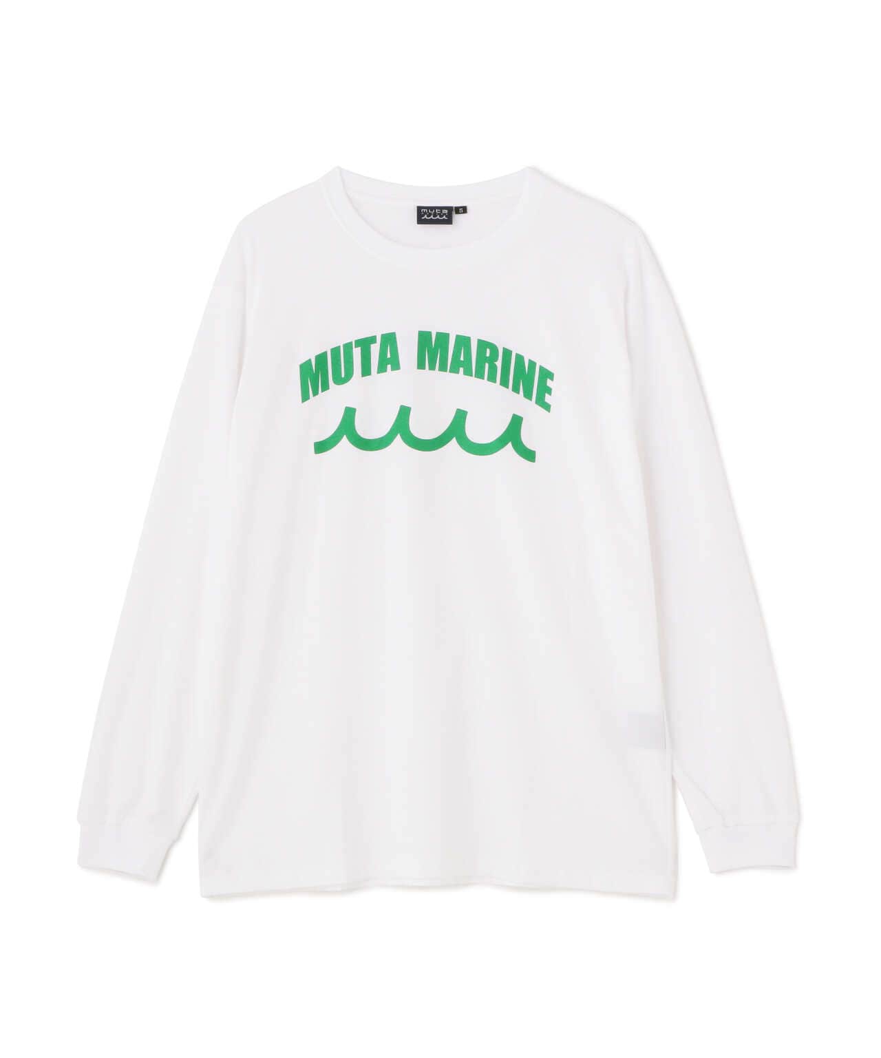 muta MARINE/ムータ マリン/別注 ACANTHUSコラボカレッジロゴLS Tシャツ