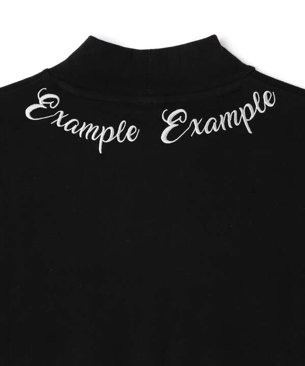 EXAMPLE/エグザンプル/CURSIVE CIRCLE LOGO MOCK NECK L/S TEE