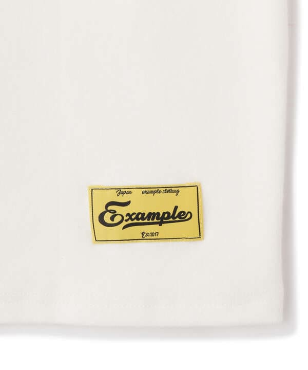 EXAMPLE/エグザンプル/CURSIVE CIRCLE LOGO MOCK NECK L/S TEE