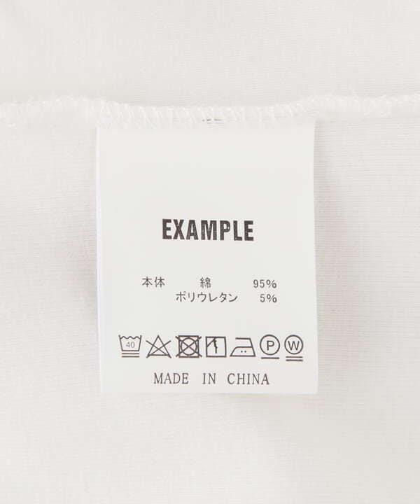 EXAMPLE/エグザンプル/CURSIVE CIRCLE LOGO MOCK NECK L/S TEE