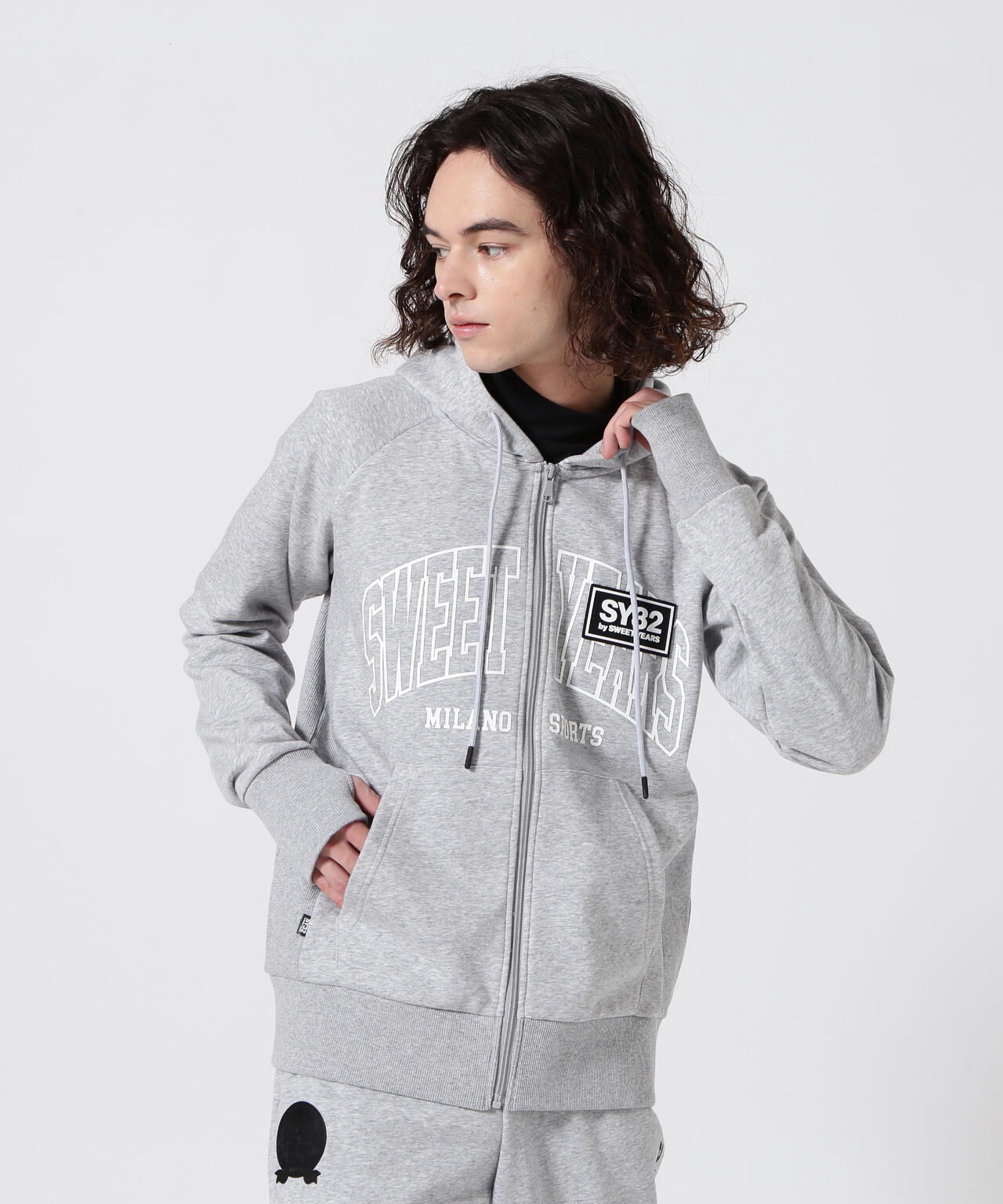 SY32 by SWEETYEARS /MIX LOGO ZIP HOODIE