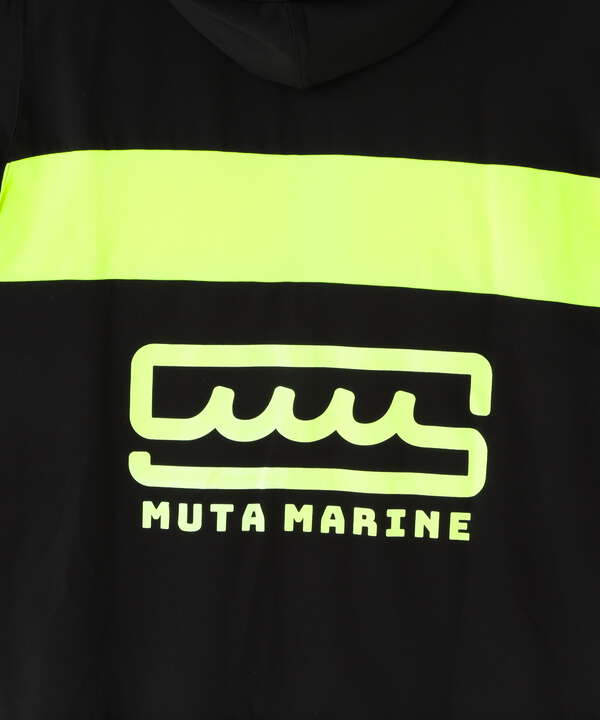 muta MARINE ワッフルスウェットパーカー ワッペン ネイビー