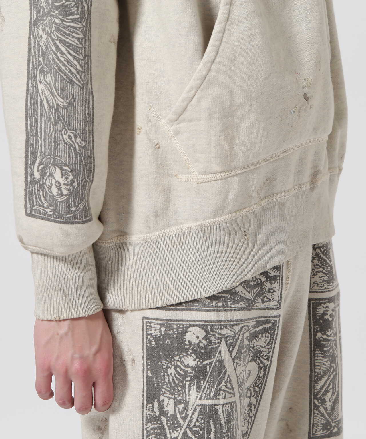 SAINT MICHAEL/セントマイケル/DENIM TEARS_HOODIE/MURAL/GREY | ROYAL 