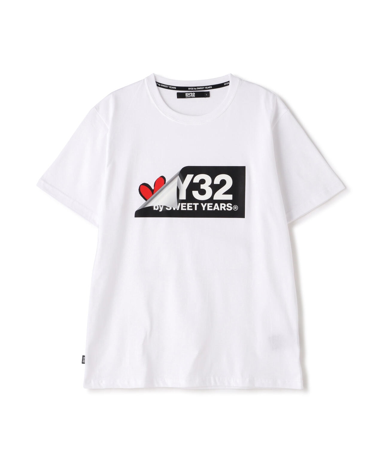 SY32 by SWEETYEARS/TURN OVER BOX LOGO TEE