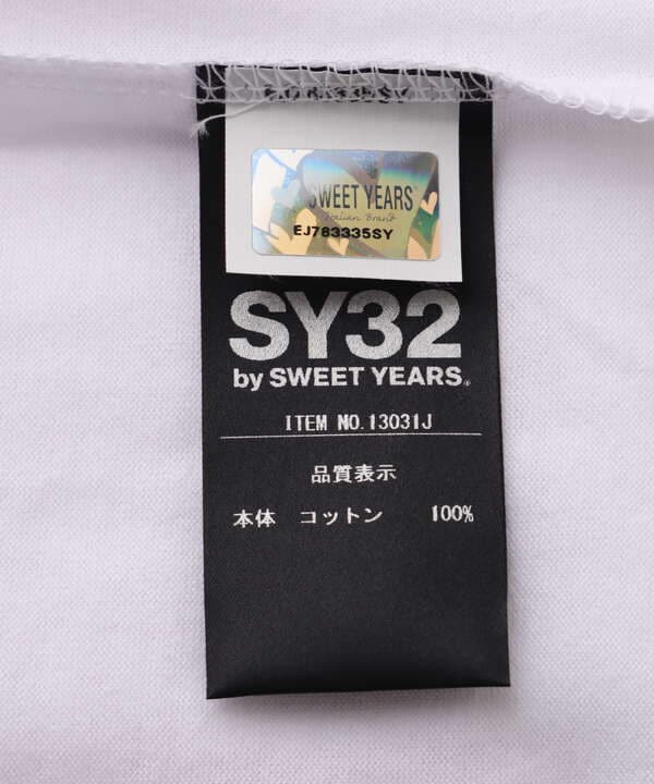 SY32 by SWEETYEARS/TURN OVER BOX LOGO TEE