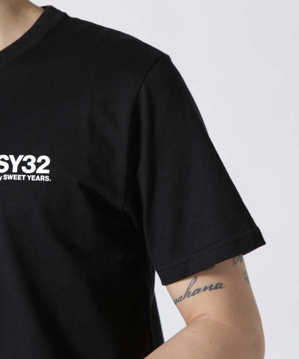 SY32 by SWEET YEARS /BOX LOGO BACK PRINT TEE