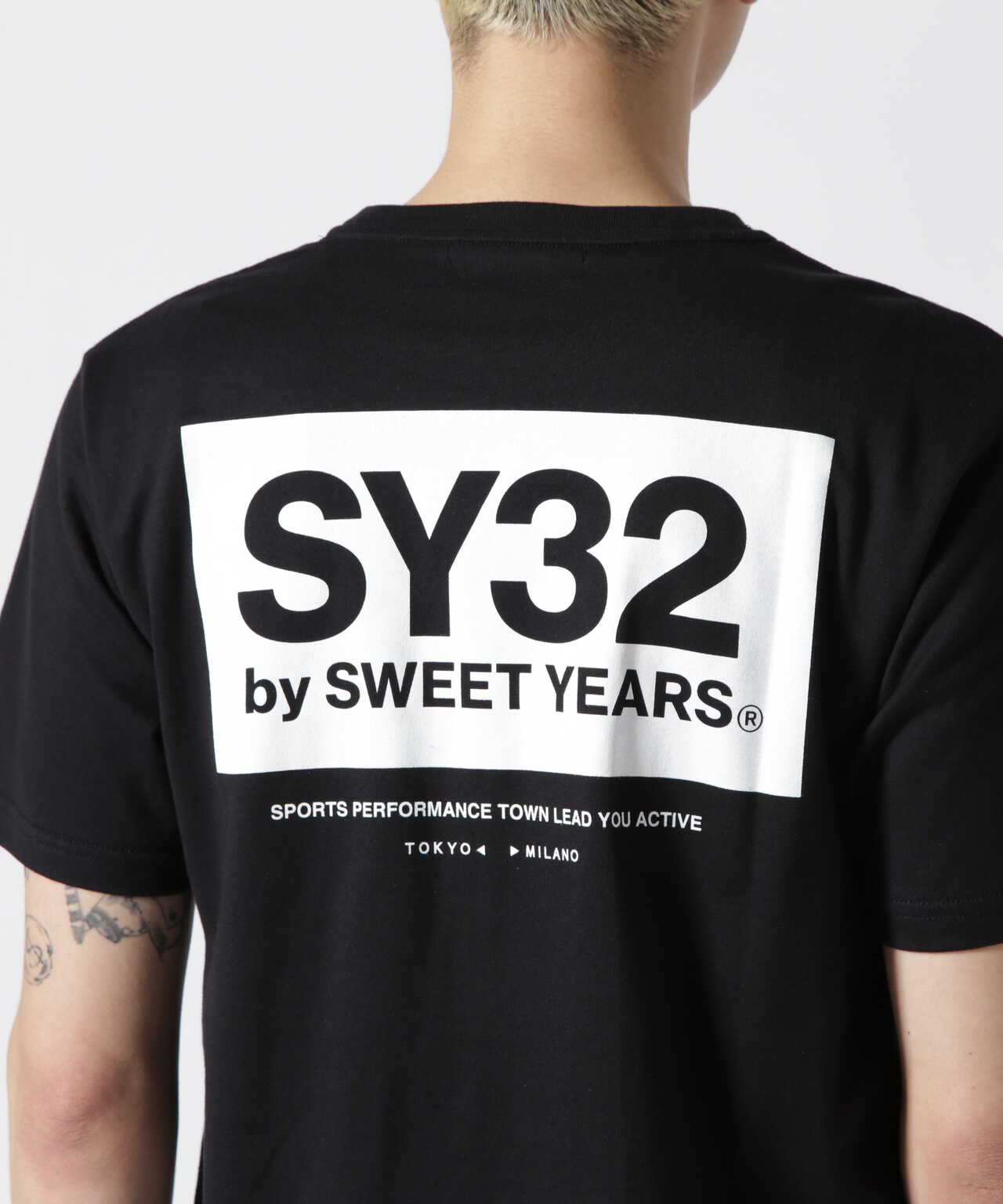 SY32 by SWEET YEARS】BOX LOGO BACK PRINT TEE-