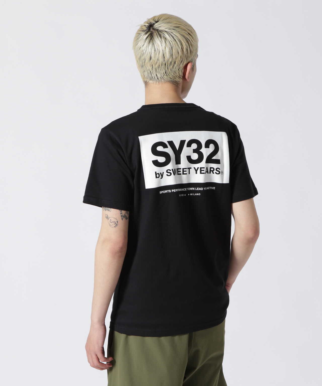 SY32 by SWEET YEARS】BOX LOGO BACK PRINT TEE-