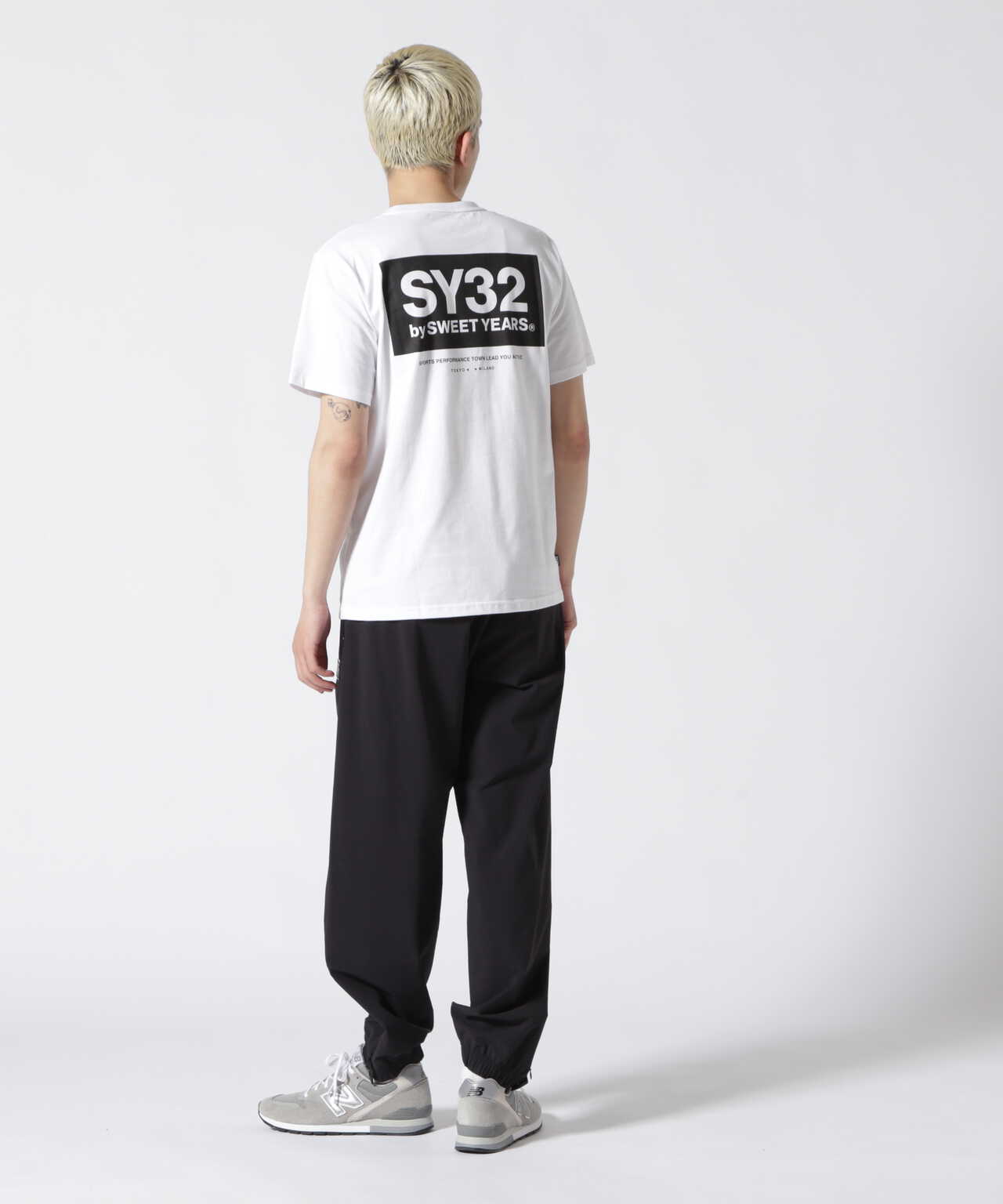 SY32 by SWEET YEARS /BOX LOGO BACK PRINT TEE | ROYAL FLASH