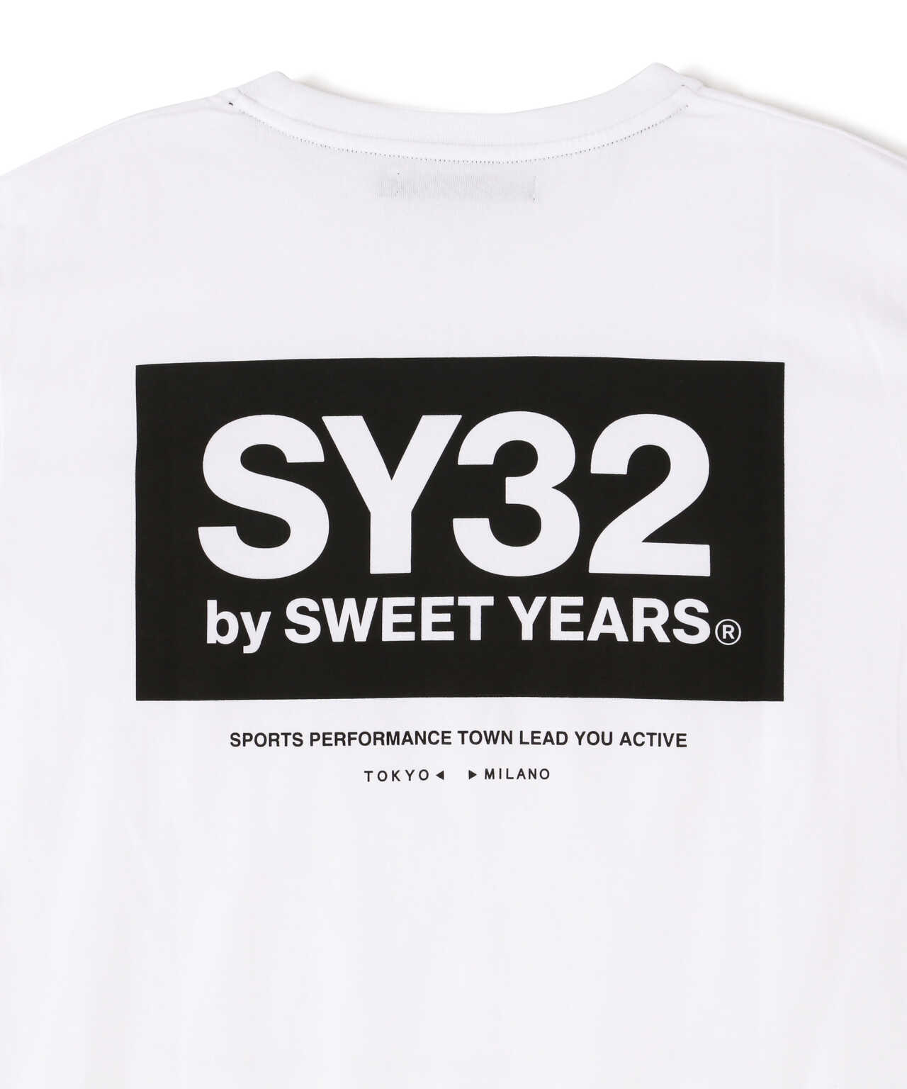 SY32 by SWEET YEARS】BOX LOGO BACK PRINT TEE-