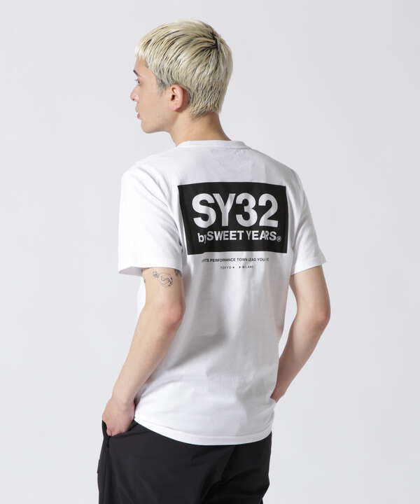 SY32 by SWEET YEARS /BOX LOGO BACK PRINT TEE