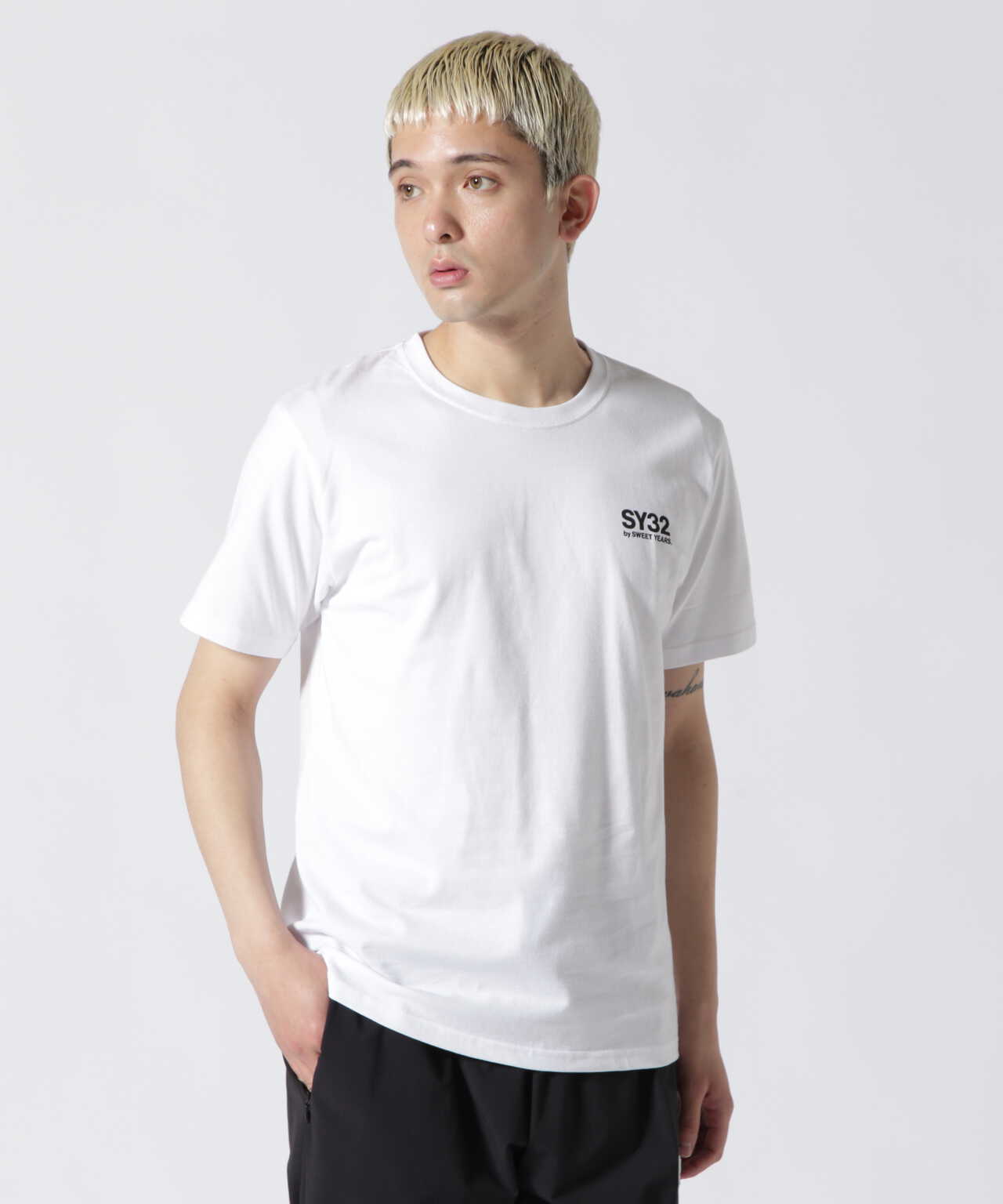 SY32 by SWEET YEARS /BOX LOGO BACK PRINT TEE