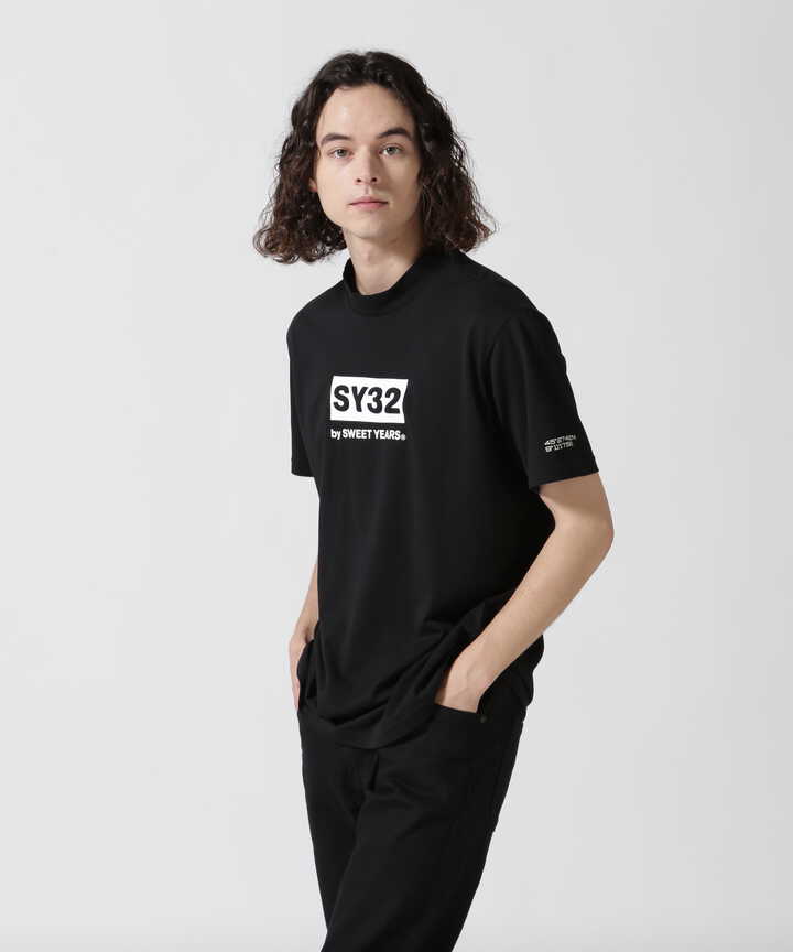 SY32 by SWEETYEARS /MOCK NECK CRIMPING TEE | ROYAL FLASH