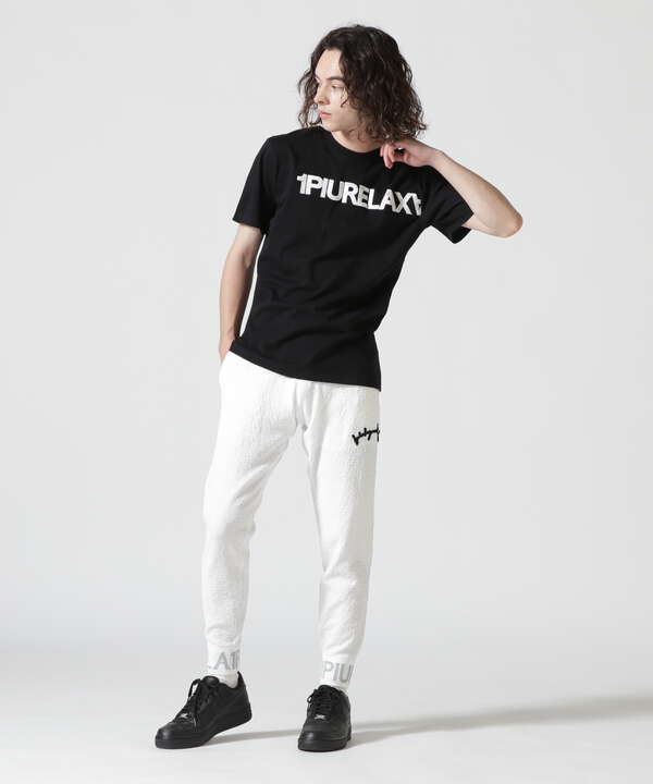 １PIU1UGUALE3 RELAX/ウノピゥウノウグァーレトレ リラックス/PAISLEY LOGO T-SHIRTS