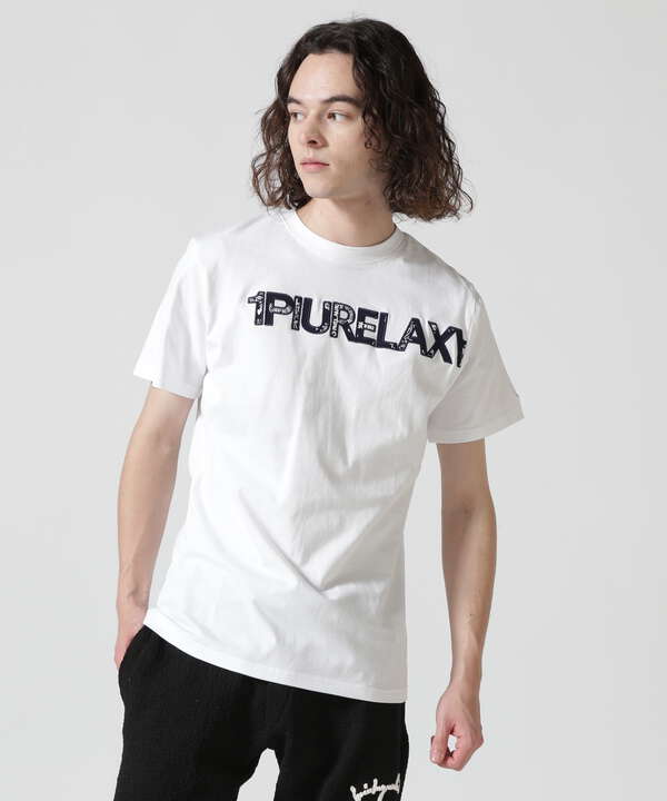 １PIU1UGUALE3 RELAX/ウノピゥウノウグァーレトレ リラックス/PAISLEY LOGO T-SHIRTS