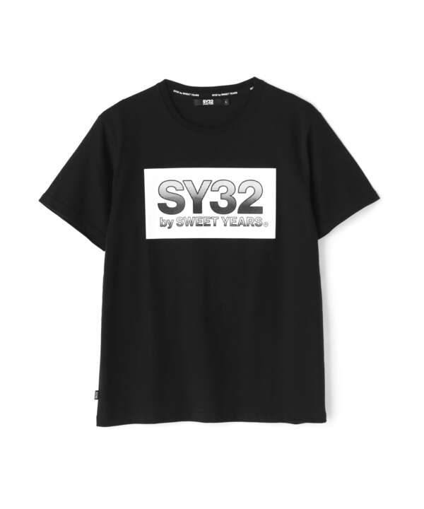 SY32 by SWEETYEARS/GRADATION DOT BOX LOGO TEE