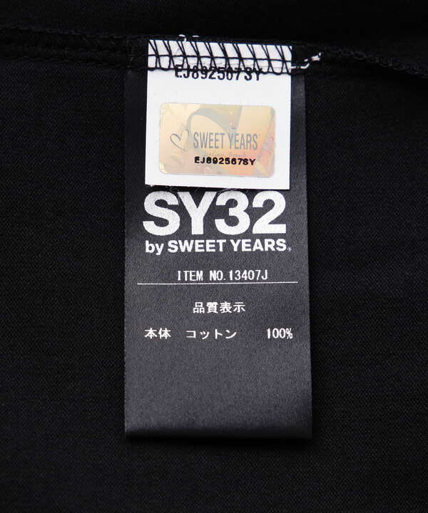 SY32 by SWEETYEARS/GRADATION DOT BOX LOGO TEE