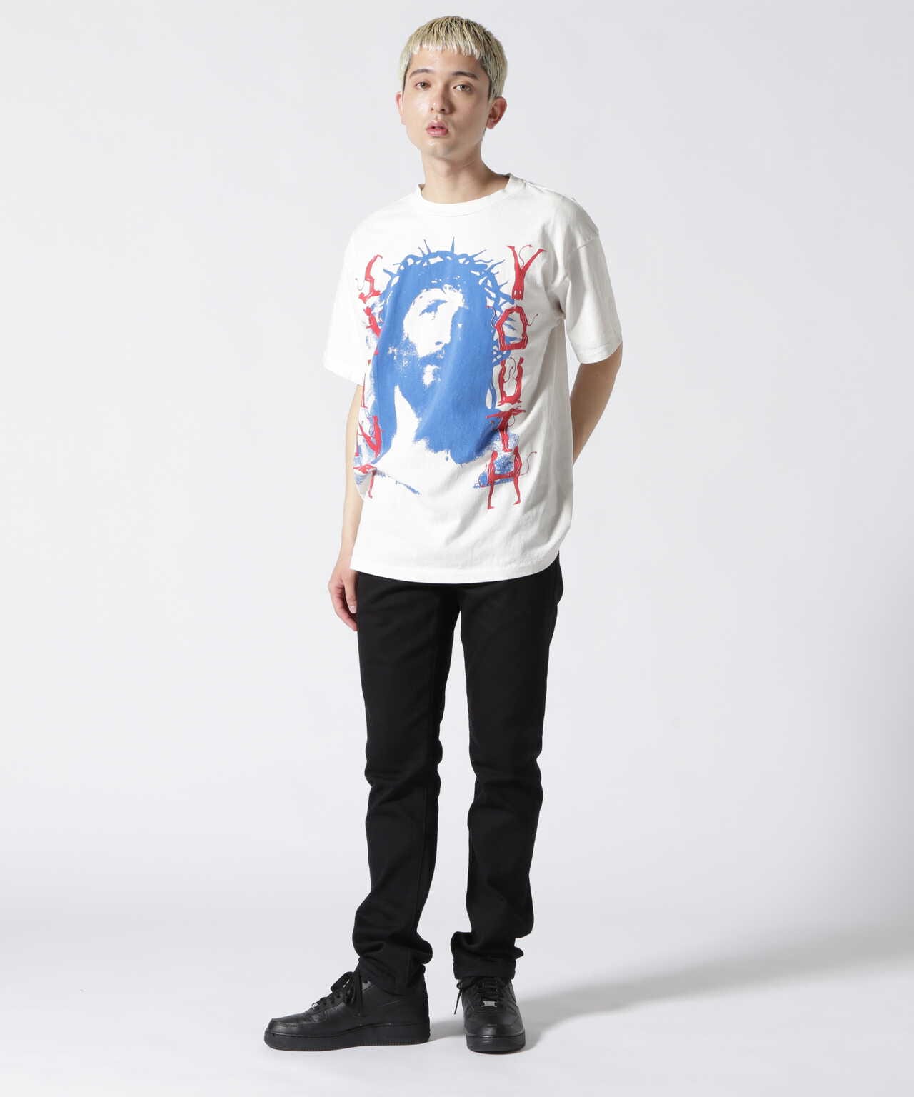 Frog drift Streetwear SAINT MICHAEL Graphic Vintage Retro Loose Tee tops  Oversized t-shirt for Men Clothing