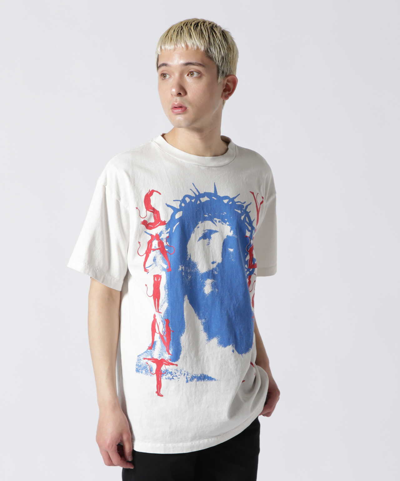 SAINT MICHAEL/セント マイケル/SS TEE/ST YOUTH/WHITE | ROYAL FLASH