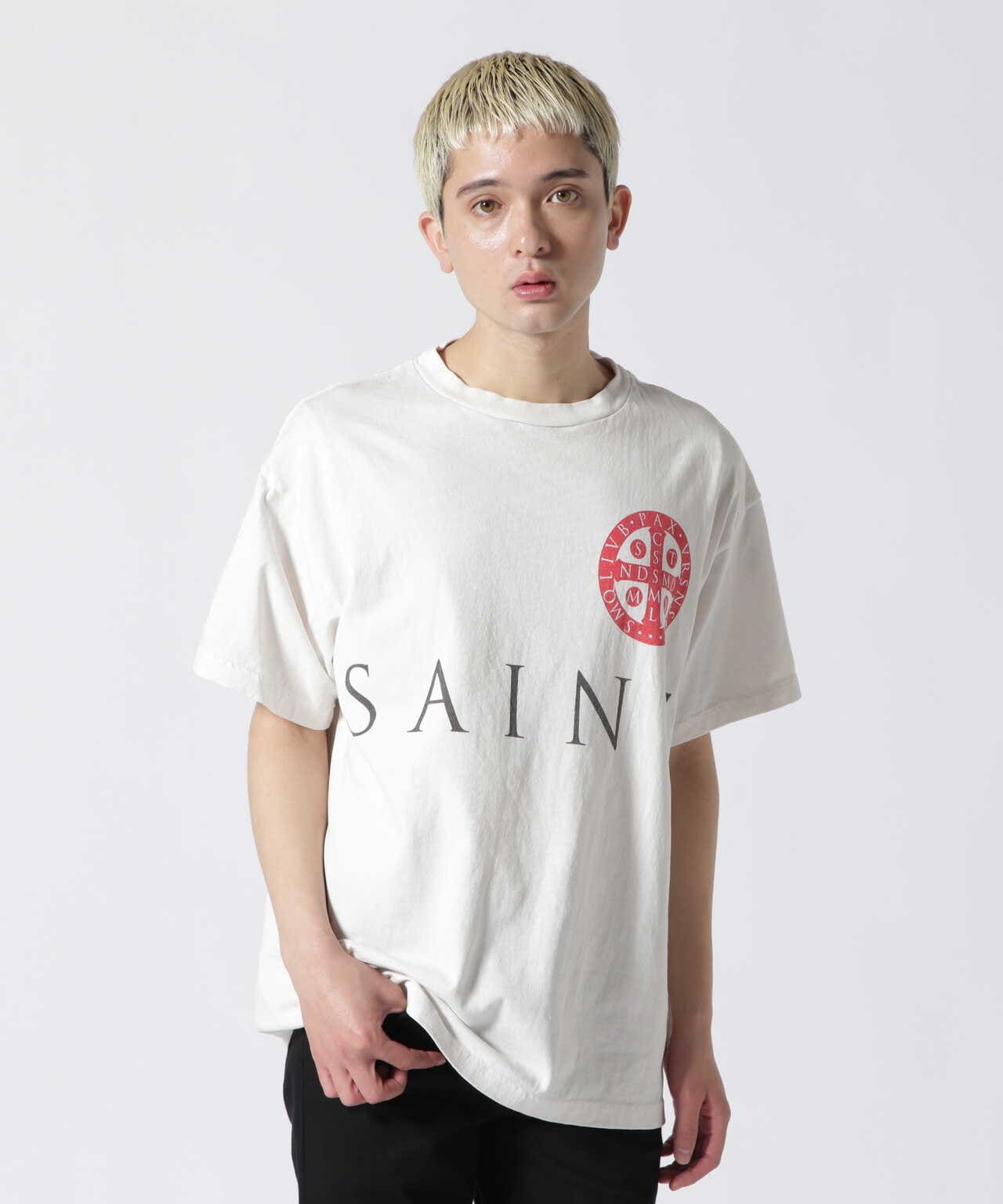 SAINTMxxxxxx【入手困難】 SAINTMxxxxxx セントマイケル 半袖 Tシャツ ホワイト
