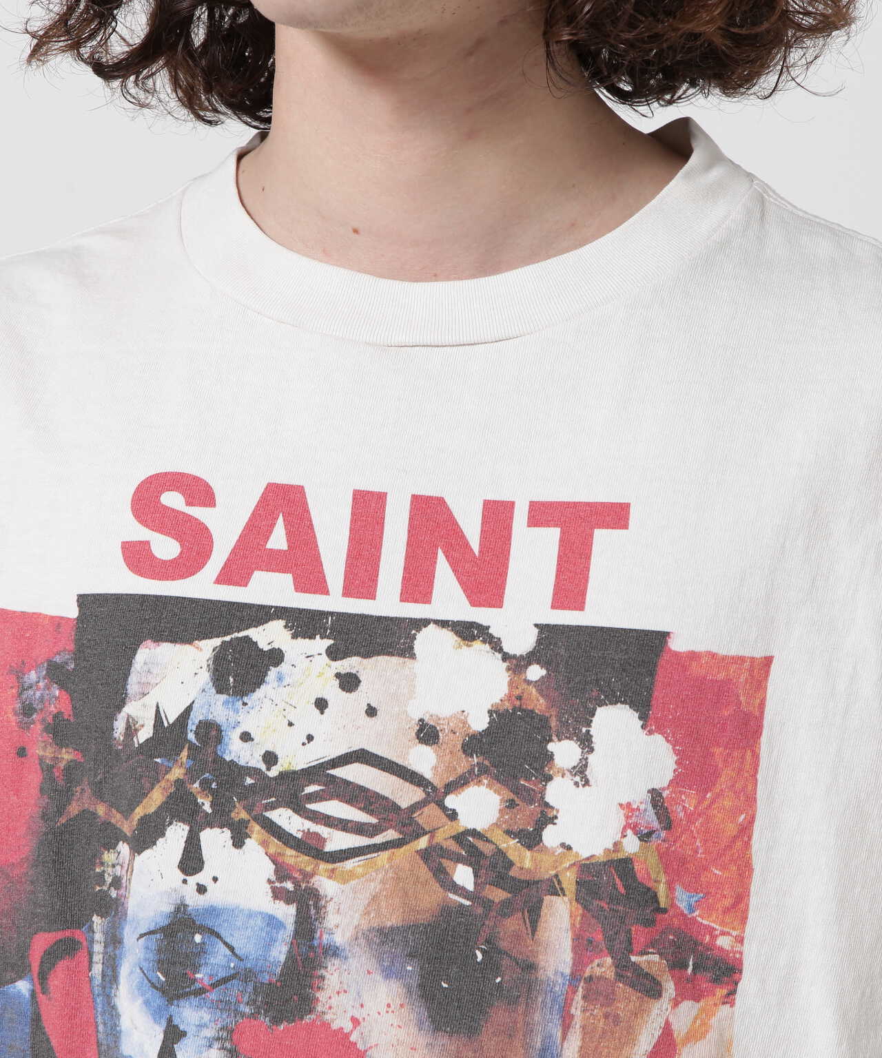 SAINT MICHAEL/セント マイケル/DENIM TEARS/CLOWN_SS TEE/WHITE