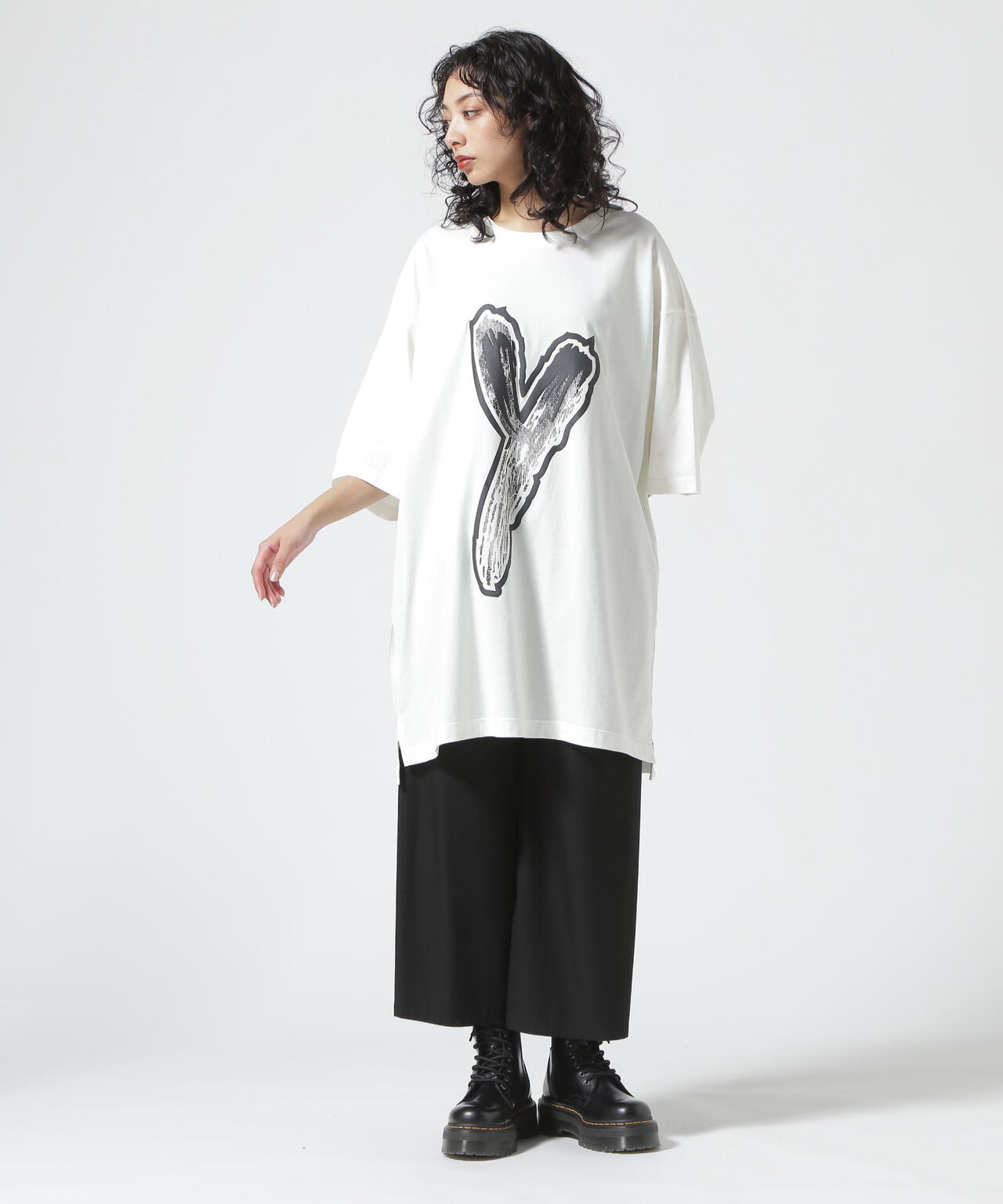 Y-3/ワイスリー/LOGO GFX TEE－white－ | ROYAL FLASH ( ロイヤル