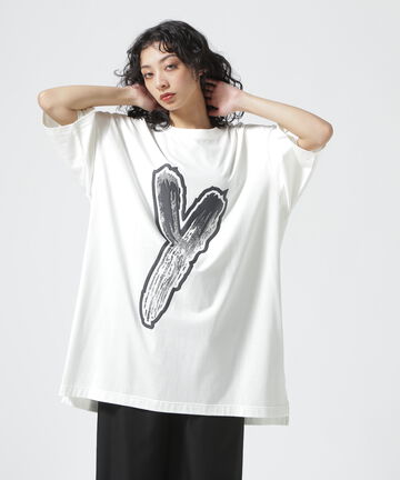 Y-3/ワイスリー/LOGO GFX TEE－white－