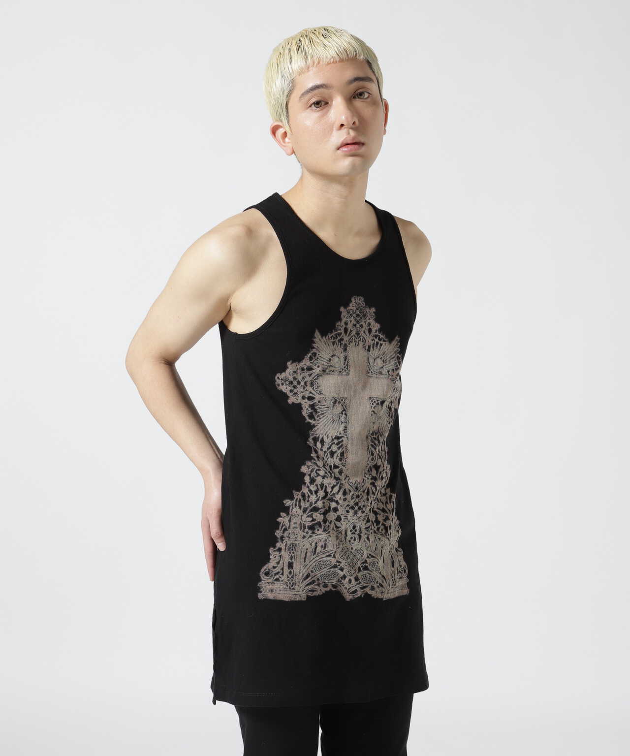 SHARE SPIRIT/シェアースピリット/別注 LACE PRINT TANK TOP - タンク