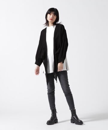 KMRii/ケムリ/別注Tie Front Cotton Cardigan