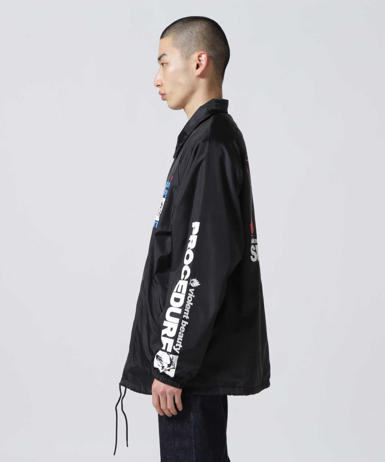 SAINT MICHAEL/セント マイケル/COACH JACKET/UNKNOWN/BLK