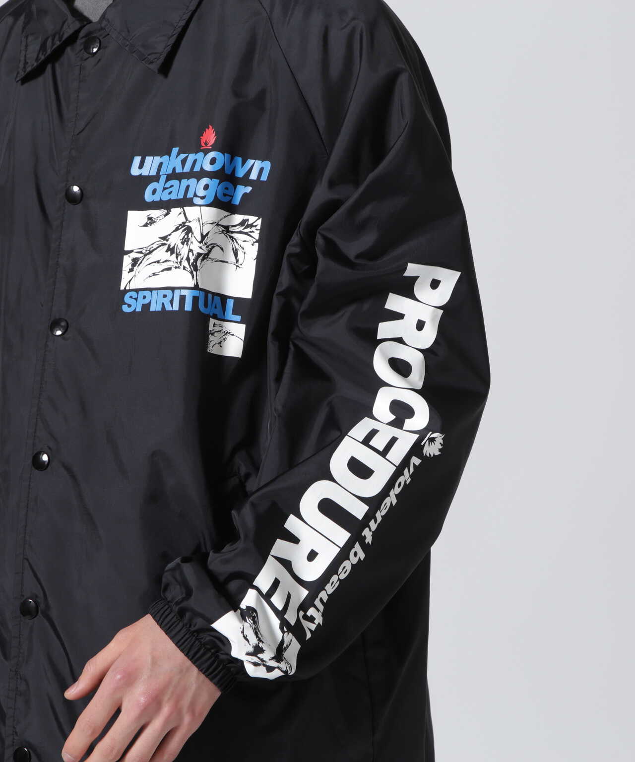 SAINT MICHAEL/セント マイケル/COACH JACKET/UNKNOWN/BLK