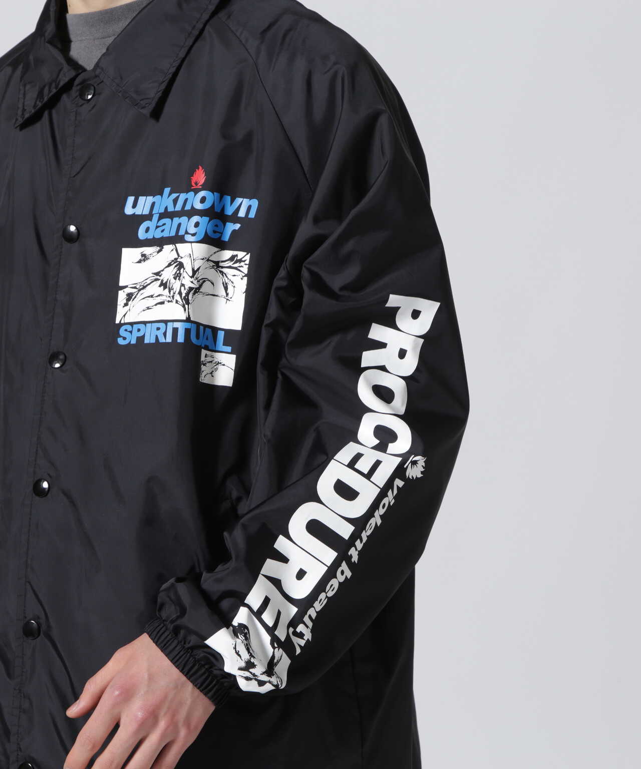 SAINT MICHAEL/セント マイケル/COACH JACKET/UNKNOWN/BLK