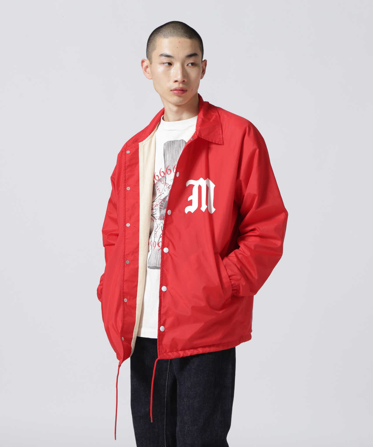 好評セールSAINT MICHAEL セントマイケル COACH JACKET RED ジャケット・アウター