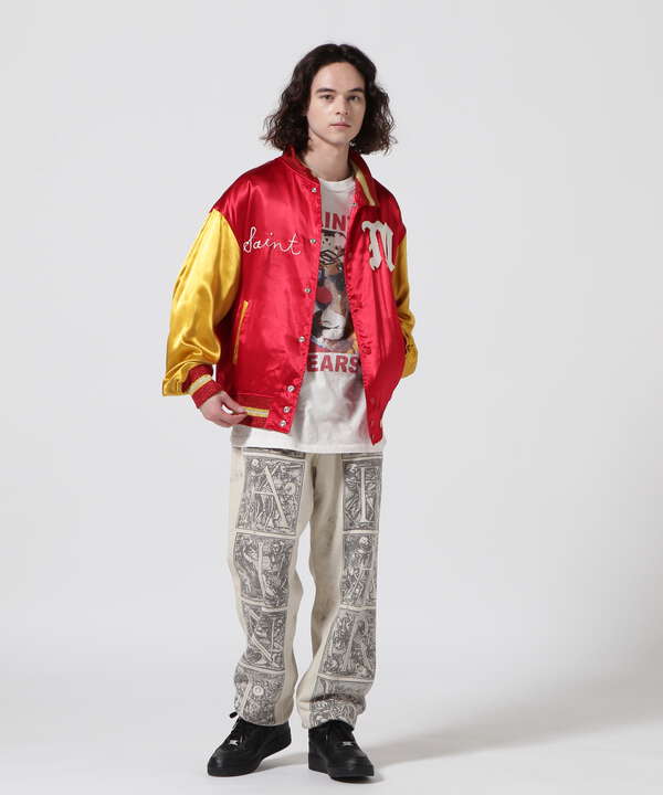 SAINT MICHAEL/セント マイケル/VARSITY JACKET/SAINT/RED（7873152350 ...