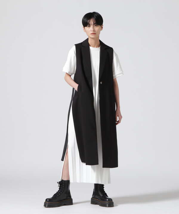 Risley/リズレー/Back pleats tailored gilet